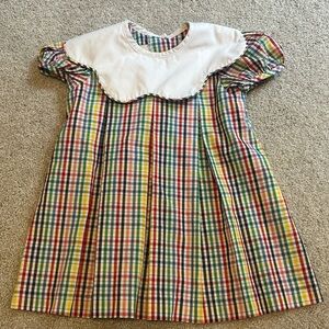 Beaufort bonnet company TBBC French frock paint set plaid dress 12-18 months